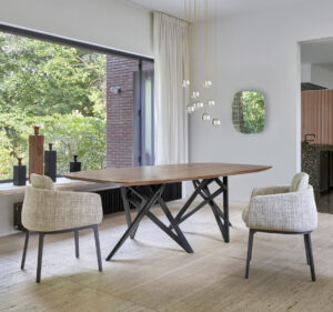 Table rectangulaire Ennéa, design Vincent Tordjman collection Cinna