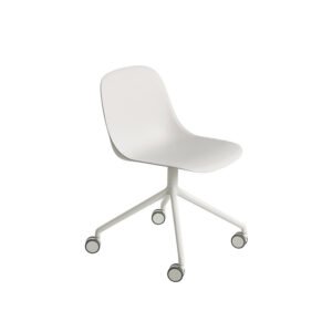 Chaise Fiber pivotante / Pieds métal - Plastique recyclé, design Iskos - Berlin collection Muuto