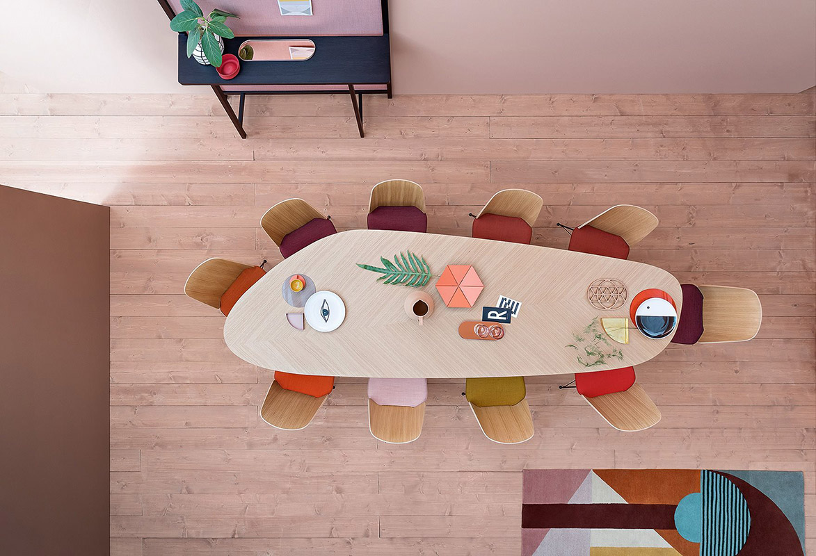 Table Tweed, design Garcia Cumini collection Zanotta