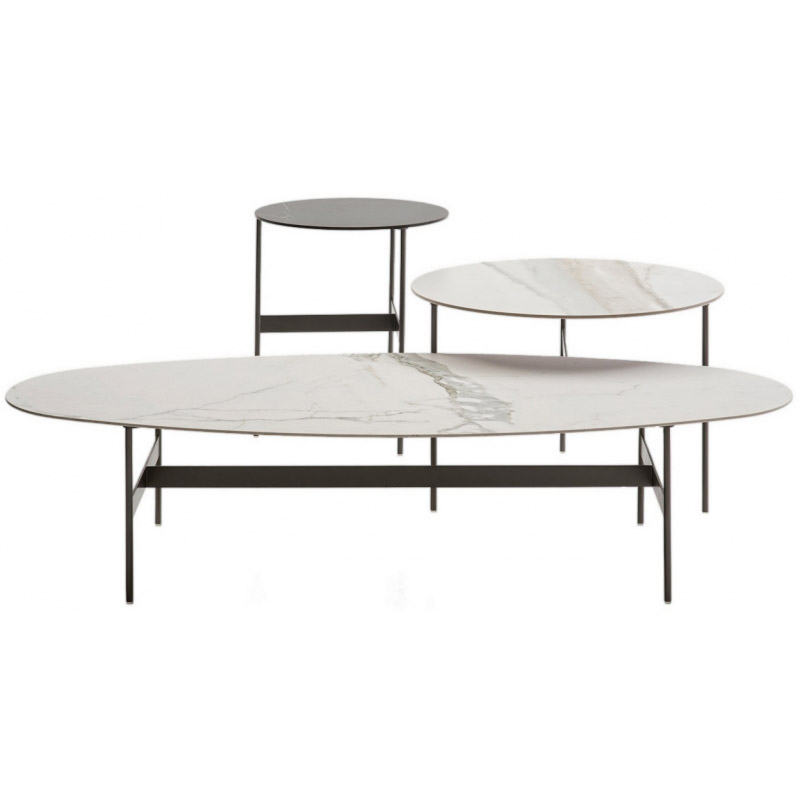 Table basse et table d'appoint Formiche, design Piero Lissoni collection B&B Italia