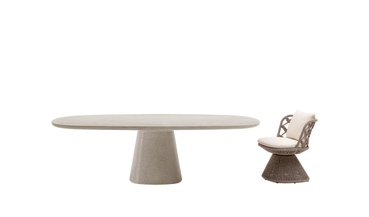Table Outdoor Allure O', design Monica Armani collection B&B Italia