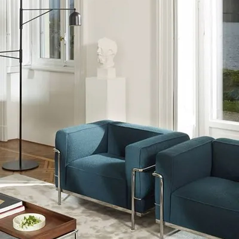 3 Fauteuil Grand Confort, Grand modèle, design Le Corbusier, Pierre Jeanneret, Charlotte Perriand collection Cassina
