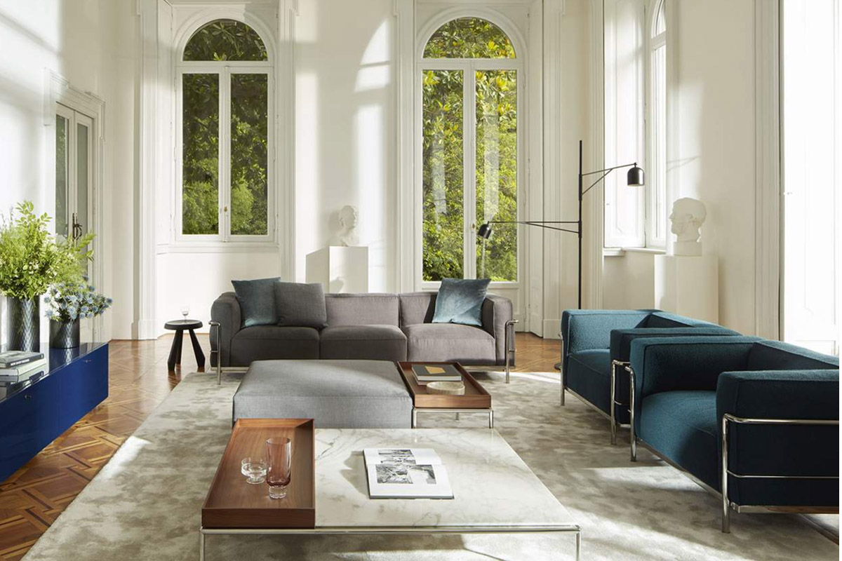 Canapé LC 3 Grand Confort Grand Modèle Trois Places, collection Cassina, In Situ Quimper
