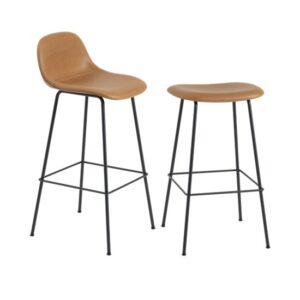 Tabouret Fiber Bar Stool 75/ Base Tube - Plastique recyclé, design Iskos - Berlin collection Muuto