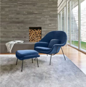 Fauteuil Womb, design Eero Saarinen, collection Knoll, In Situ Quimper