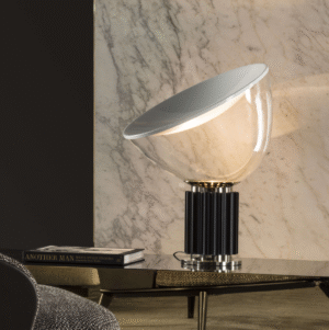 Lampe à poser Taccia, design Achille et Pier Giacomo Castiglioni, collection Flos, In Situ Quimper