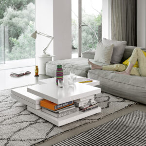 Table basse Rotor, design Luciano Bertoncini, collection Kristalia, In Situ Quimper