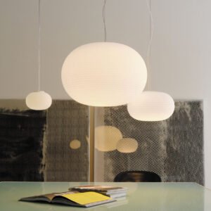 Suspension Bianca, design Matti Klenell, collection Fontana Arte, In Situ Quimper
